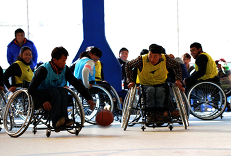 轮椅上的篮球赛