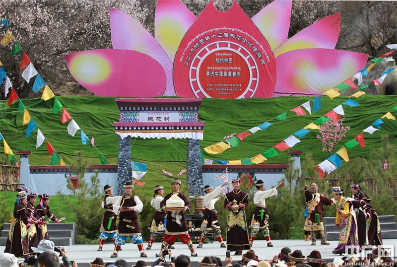 西藏林芝第十三届桃花文化旅游节开幕（央广网记者 普布次仁 摄）