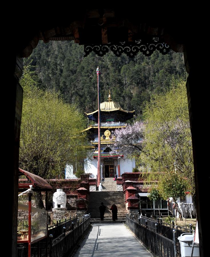  这是3月27日拍摄的喇嘛林寺。