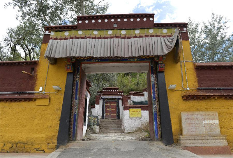 8月31日在西藏拉萨拍摄的“关帝格萨拉康”（关帝庙）。