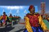 在第二届“藏博会”开幕式前，来自西藏日喀则的演员在台下候场（9月28日摄）。