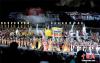 4月20日晚，藏文化大型史诗剧《文成公主》演出画面、剧情经升级后，在拉萨正式面向观众。