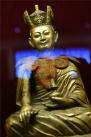 叶星生收藏的一尊17世纪藏传佛教噶举派佛像（6月7日摄）。 