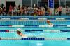 7月16日，参加青年组蛙泳比赛的选手在比赛中。