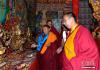 9月10日，班禅额尔德尼·确吉杰布参访热拉雍仲林寺。李林 摄