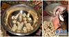 右图为日喀则市桑珠孜区江当乡郭加村村民旺珍在揪面团，做“古突”；左图为形状各异的“古突”（拼版照片，1月26日摄）。