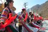 2月11日，甘肃文县“白马人”火把节在铁楼藏族乡举行。