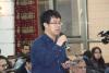香港中评社社记者提问 刘瑞 摄