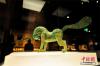 4月6日，辽宁沈阳展出的汉代青铜独角兽，这件独角兽出土于1956年的甘肃酒泉地区。