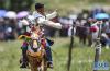 7月28日，一名骑手在表演骑马打靶。新华社记者 普布扎西 摄
