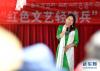 4月12日，西藏自治区藏剧团演员边巴德吉在演唱。