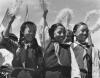 1965年9月9日，拉萨各界各族三万多人举行集会游行，热烈庆祝西藏自治区正式成立。新华社记者 马竞秋 摄