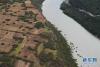 空中俯瞰通往加拉村已淹没的公路（10月18日摄）。  新华社记者 普布扎西摄