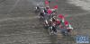 3月16日无人机拍摄的山南市乃东区克松社区开耕仪式现场。新华社记者 晋美多吉 摄