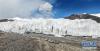 拉布拉冰川末端全景（8月4日无人机拍摄）。 新华社记者 晋美多吉 摄