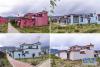 这是四季吉祥村里被粉刷成不同颜色的民居（左上、左下：8月8日孙非摄；右上、右下：8月8日段清岚摄）。 新华社发