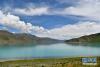 8月28日拍摄的羊卓雍错风光。 羊卓雍错位于西藏自治区山南市浪卡子县，与纳木错、玛旁雍错并称西藏三大“圣湖”。 新华社记者 李鑫 摄