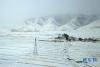 这是3月9日在武威市天祝藏族自治县境内拍摄的乌鞘岭雪景（无人机照片）。