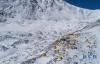 这是海拔6500米的珠峰前进营地（5月10日无人机照片）。新华社记者 孙非 摄