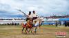 8月11日，藏北骑手进行马术表演。