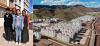 拼版照片：左图为西藏自治区昌都市芒康县曲登乡曲登村村民仁青旺吉（左二）和妻子平措玉珍（右一）、儿子桑吉加措（左一）、女儿嘎玛永宗在安置点楼前（9月29日摄）；右图为芒康县德吉康萨易地扶贫搬迁安置点一角（9月29日摄，无人机照片）。2018年，仁青旺吉和家人搬迁到德吉康萨易地扶贫搬迁安置点，住进了120平方米的新居。安置点内便民服务中心、卫生院、幼儿园、小学等设施齐全，仁青旺吉一家在这里过上了安居乐业的幸福生活。 新华社记者 詹彦 摄