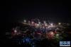  除夕夜，墨脱县城群众燃放烟花，庆祝牛年到来（2月11日摄）。新华社记者 孙非 摄
