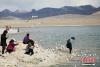 6月初，随着气温逐渐升高，西藏纳木错迎来旅游旺季。纳木错藏语意为“天湖”，是中国第三大咸水湖，位于藏北高原东南部，念青唐古拉山峰北麓，拉萨市当雄县和那曲市班戈县境内，湖面海拔4718米。 中新社记者 陈小愿 摄