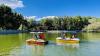 市民和游客在宗角禄康公园乘船游玩（6月14日摄）。 罗布曲珍 摄