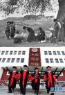 拼版照片：上图是20世纪50年代，拉萨小学的学生在布达拉宫前练习写生（新华社记者任用昭摄）；下图是2017年11月10日，西藏本土培养的首批博士研究生毕业（新华社记者觉果摄）。新华社发