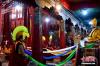 图为6月12日，西藏昌都强巴林寺僧人祈福空行母长驻经。