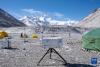 这是“巅峰使命”珠峰科考气象保障团队营地（5月3日摄）。