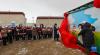 3月21日，西藏慈善总会和捐赠单位的代表为净水站揭幕。新华社记者 姜帆 摄