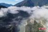 12月21日，西藏雅鲁藏布江墨脱段云海风光。（无人机画面）江飞波 摄